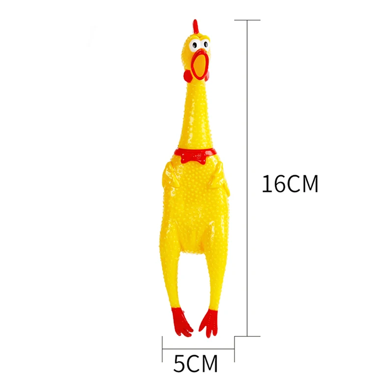 1 шт. резиновый кричащий цыпленок игрушка для маленьких детей сжимающая звучащая игрушка питомцы игрушечные собаки детская игрушка шутка 16 см 31 см 39,5 см