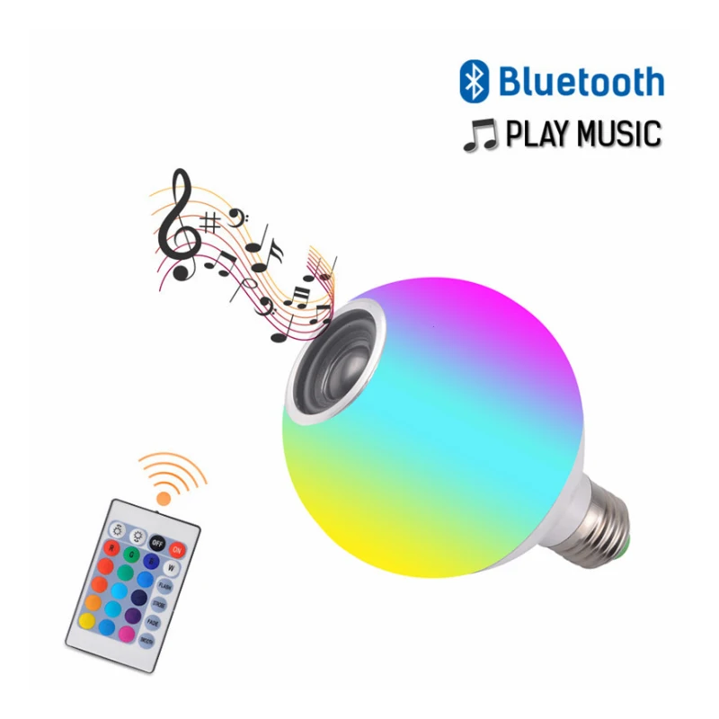 Новый светодиодный Bluetooth динамик лампа с белый светильник дистанционное