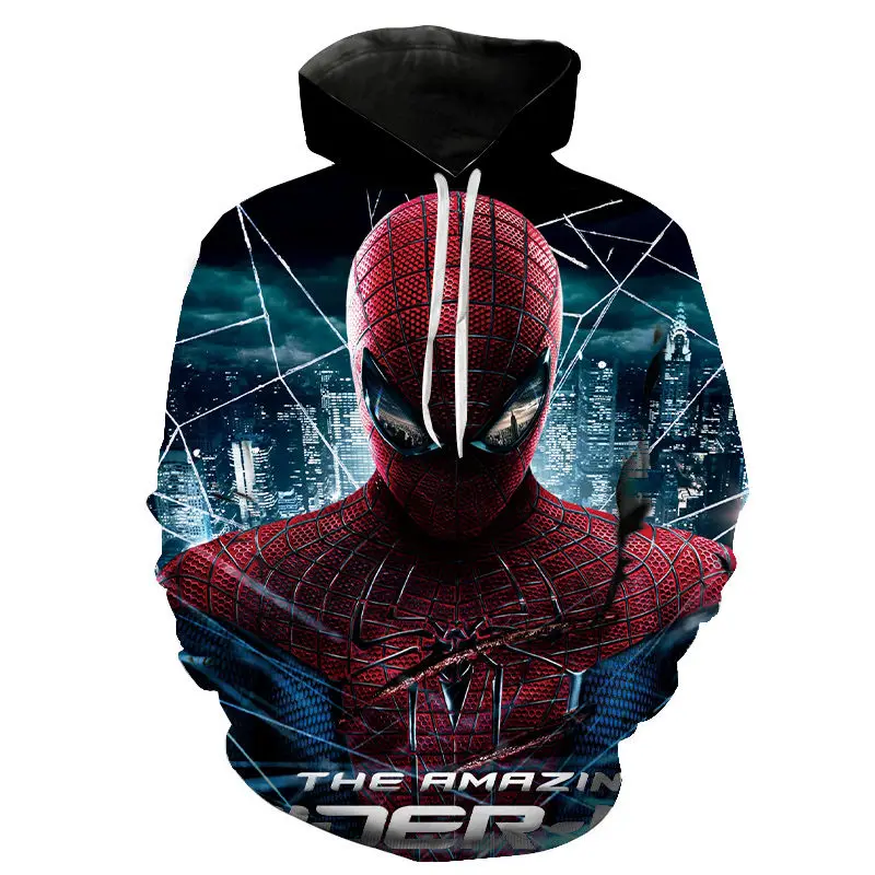 

3D Print Spider-Man Hoodies Men Women Children Fashion Marvel Superhero Sweatshirt 3D Pullover Streetwear Sudaderas Tops Coat