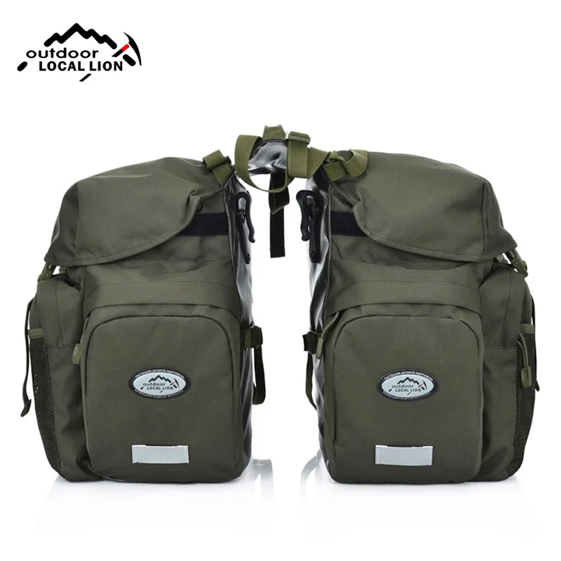 Comprar Bolsa de bicicleta montaña camino sillín bolsas de Ciclismo MTB trasero doble lateral asiento trasero Pannier paquete accesorios de bicicleta cubierta de lluvia XA37D