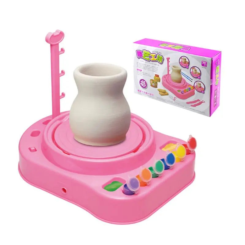 

Children Kids Pottery Wheel Machine Workshop Craft Kit Manual Puzzles DIY Electric Clay Painting Educational Toys