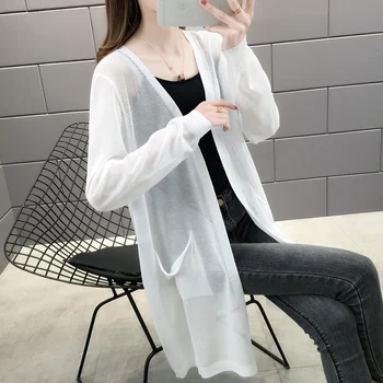 

Room 156994, 2 rows, No.3 1] take a real photo of the new medium and long ice hemp pocket sunscreen shirt 42