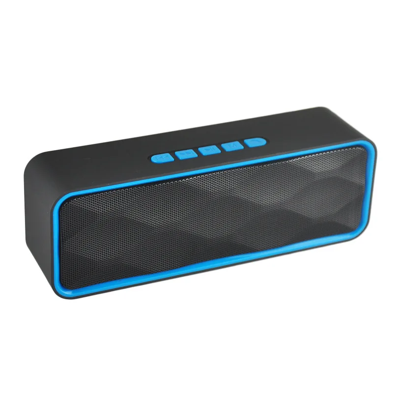 Портативный беспроводной динамик Мини Bluetooth динамик 3D стерео музыка портативный мини динамик s 3D Boombox Som Altavoz TF AUX USB F4023 - Цвет: Синий