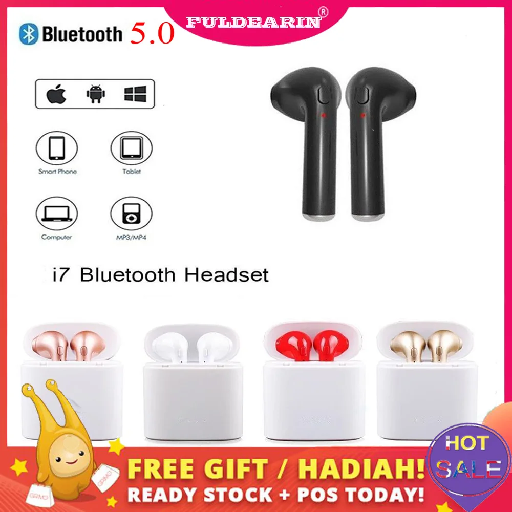 I7s TWS Bluetooth 5 0 наушники-капельки со стерео bluetooth-гарнитурой с зарядным устройством