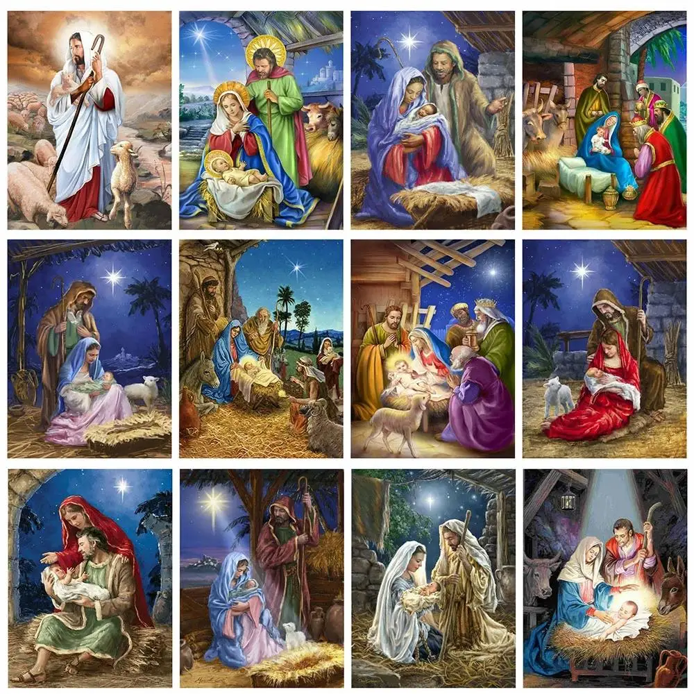 Rhinestone Wall Stickers Jesus Diamond Painting Rhinestone Home
