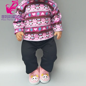 

doll clothes for baby Doll Fleece sweater and black pants for 18 inch girl Doll outfit girl Gifts