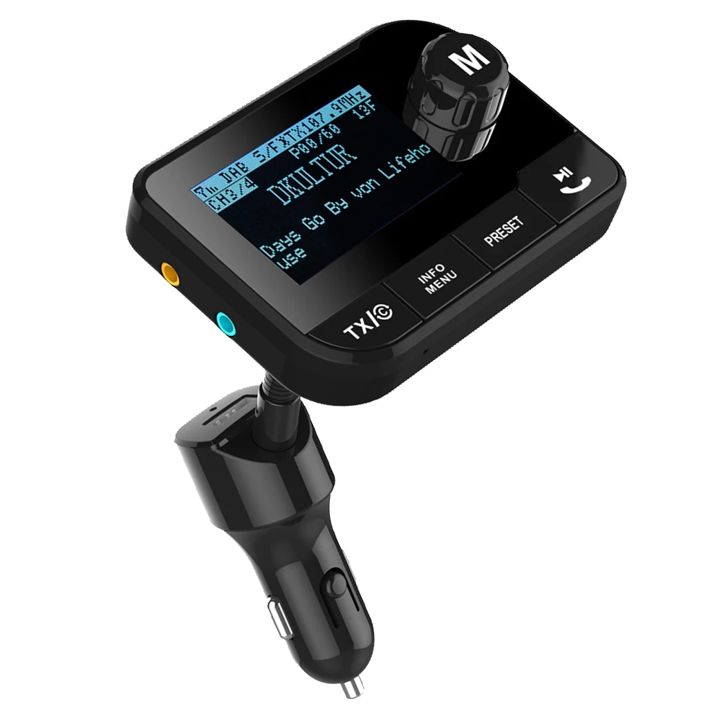 В автомобиле DAB+ цифровой радио адаптер fm-передатчик музыкальный Bluetooth приемник