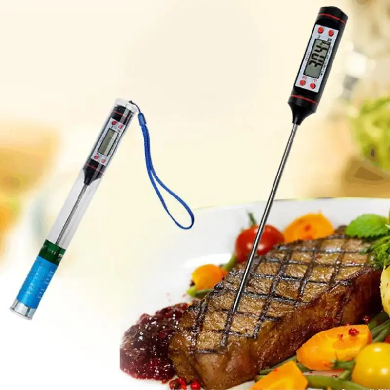 Цифровой Кухонный Термометр, Кухонный Термометр для приготовления пищи, барбекю, датчик температуры мяса, измеритель температуры, воды, молока, кухонные инструменты