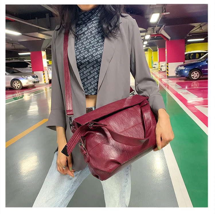 big handbag fashionable Single shoulder bag woman lady large capacity Soft leather all-match messenger bag