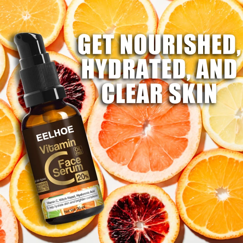 Vitamin C Liquid Serum Anti aging Whitening Face Care VC Serum Oil Facial Hyaluronic Acid