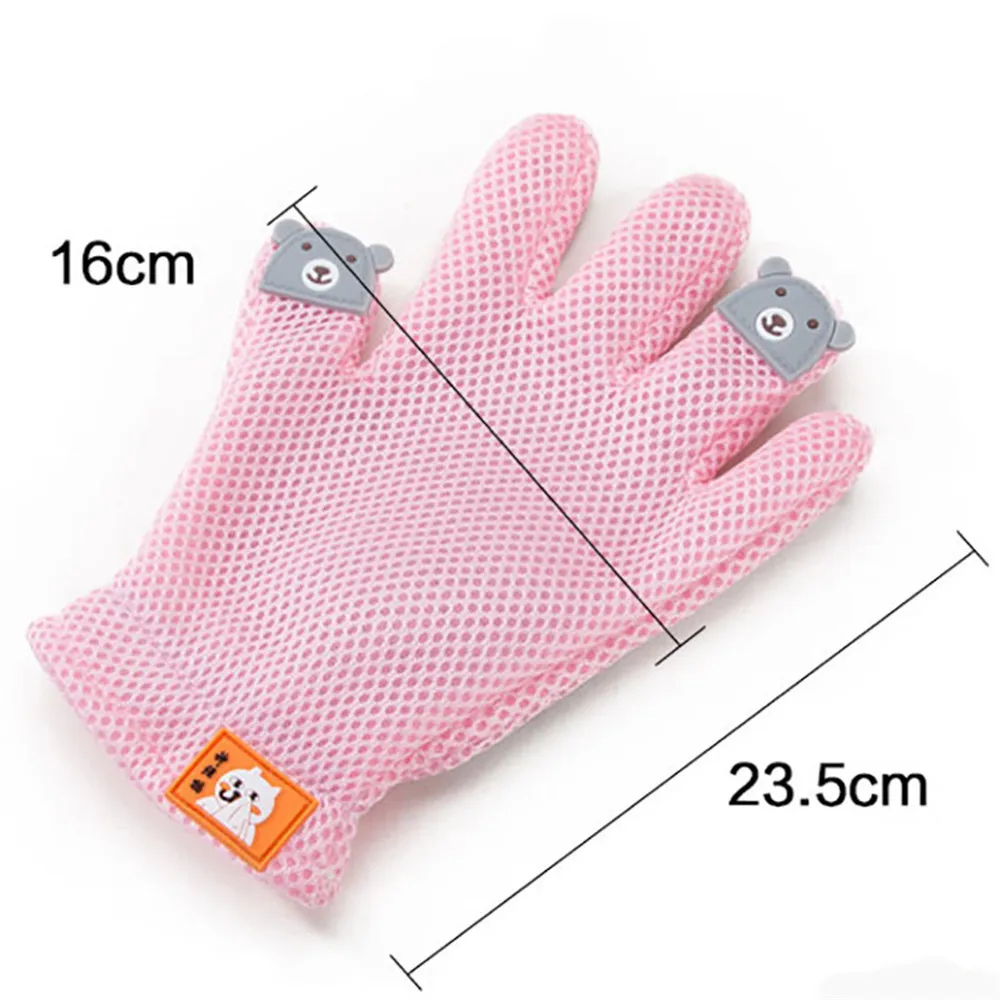 Pet Dog Cats Grooming Cleaning Brush Gloves Effective Deshedding Back Massage Animal Bathing Hair Removal Gloves Dog Combs Brush (7)