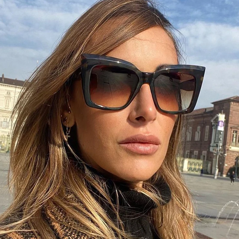 Gafas de sol de ojo de gato vintage para mujer, lentes de sol de cadena de  metal pequeño, anteojos elegantes, tendencia, tonos de moda - Temu