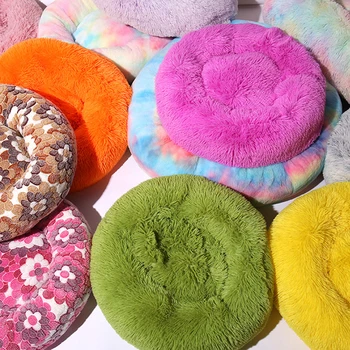 

Comfortable Cat Warm Cave Lovely Long Plush Puppy Winter Bed House Kennel Fleece Soft Nest For Small Medium Dog House For Cat