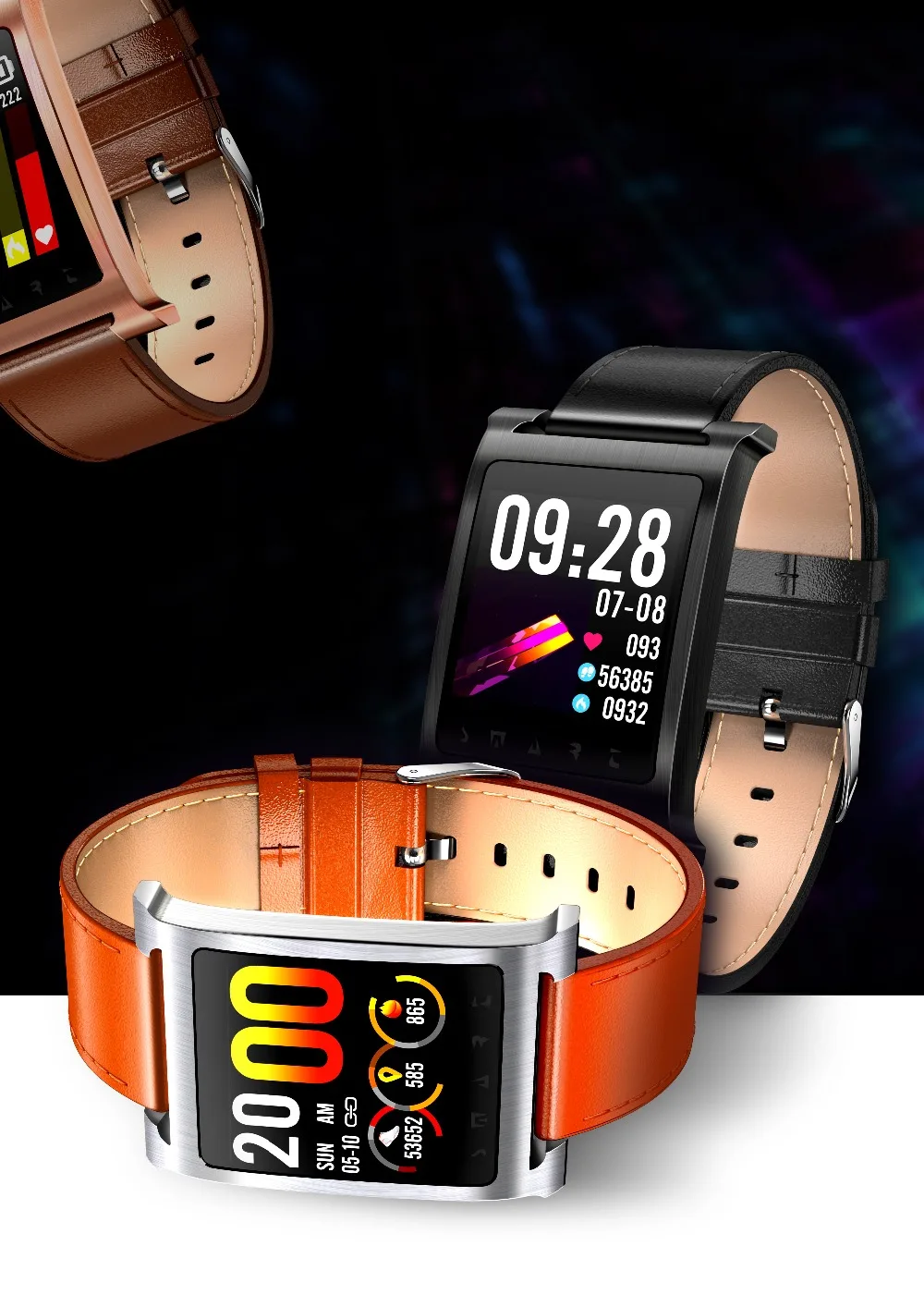 K6 модные часы Smart Watch 1," Цветная hd-камера заднего вида c сердечного ритма приборы для измерения артериального давления крови кислородом фитнес часы для отслеживания времени для мужчин и женщин PK P68