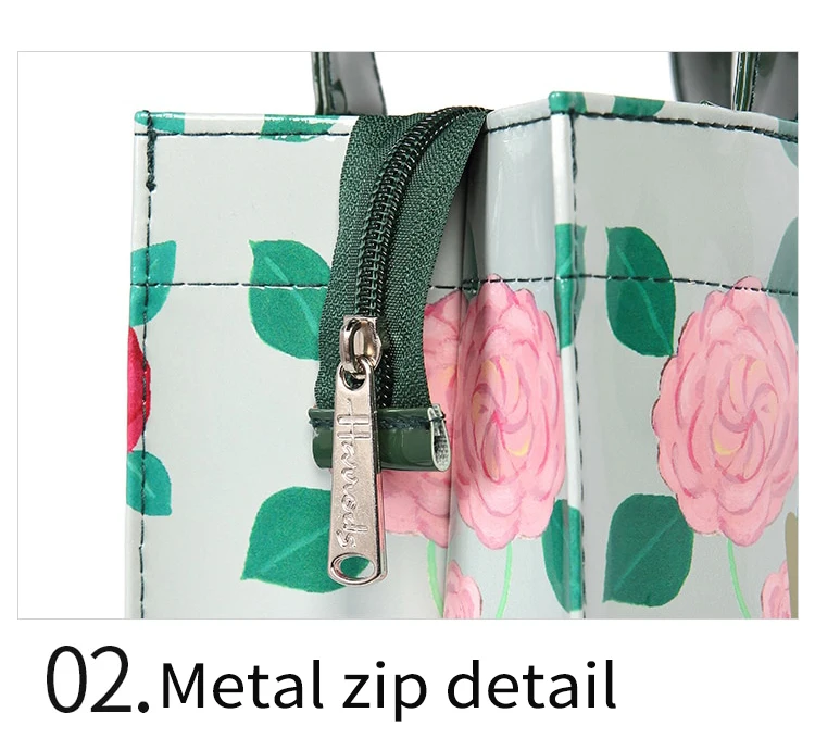 London Style PVC Reusable Shopping Purses Large Eco Friendly Flower Women's Tote Shopper Bag Summer Waterproof Beach Handbag