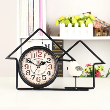 

Creative Decor Vintage Office Desk Clock Digital Shabby Chic Vintage Style Antique Table Clock Retro Reloj Mesa Old Clock BW50ZZ