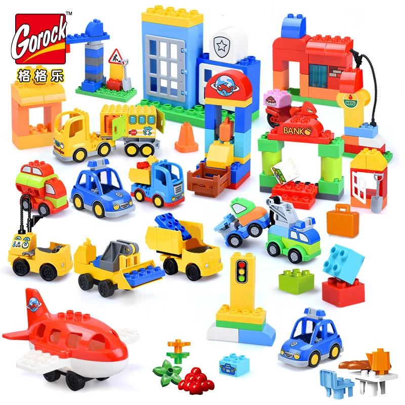 Комплекты блоков для девочек-принцесс большого размера, совместимые с LegoINGlys Duploed, семейный дом, кирпичи, строительные блоки, игрушки для детей