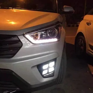 Image 5 - LED DRL für Hyundai IX25 Creta 2014 2015 2016 2PCS Scheinwerfer Tagfahrlicht Nebel Lichter Nebel Licht Scheinwerfer tag Licht