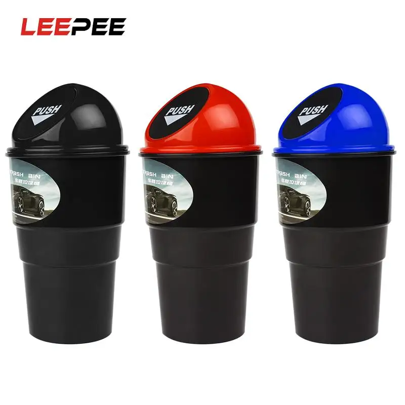 LEEPEE Portable Vehicle Holder Bin Rubbish Collector Convenient Car garbage Can Dust Storage Practical Trash | Автомобили и