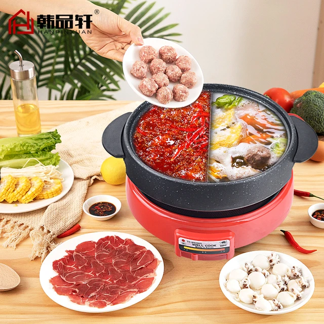 Large Capacity Multifunctional Cooking Pot Household Split Multi Electric  Non-stick Pan Hot Pot Barbecue Integrated Pot - AliExpress