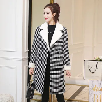 

2020 New Winter Woolen Coat Female Long Thick Women's Woolen Jacket Fashion Slim Jackets Women's Clothing Casual Wild