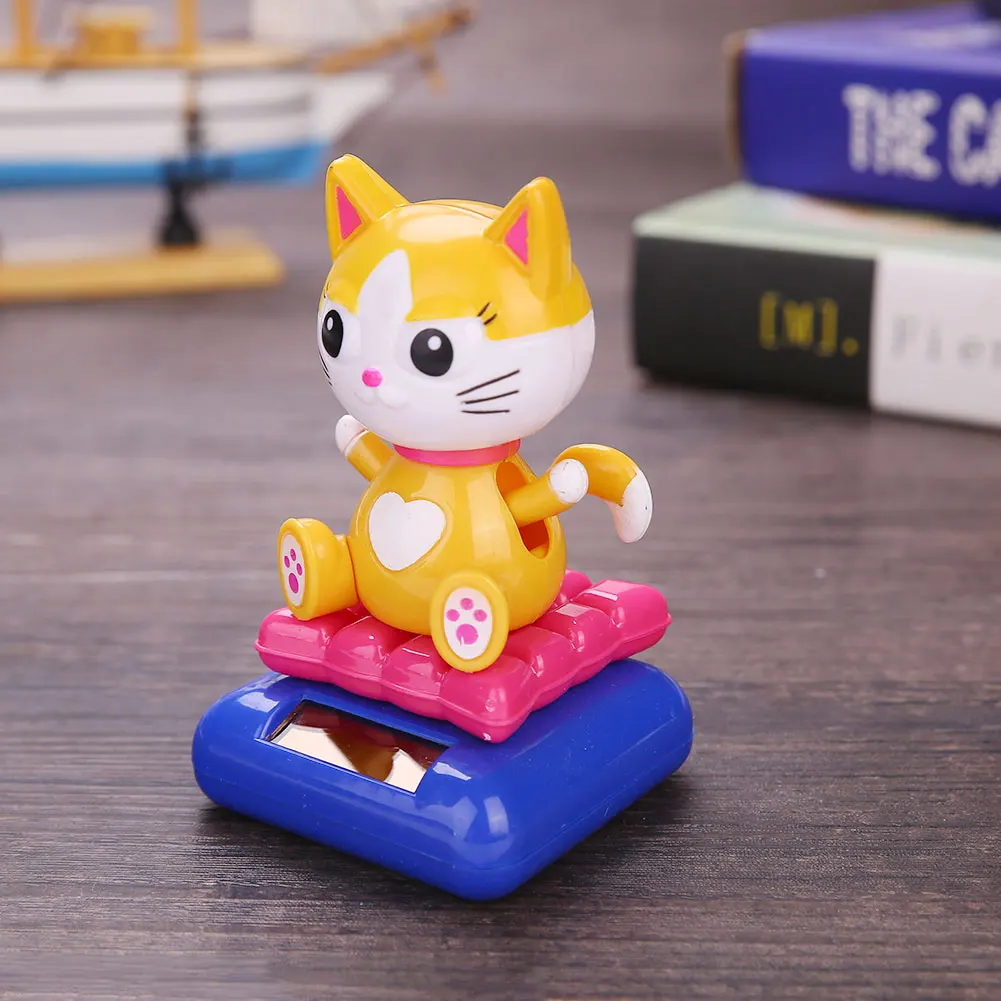 Танцевальная игрушка модель Изысканная кукла автомобиль интерьерное украшение на солнечных батареях котенок кошка качающаяся игрушка