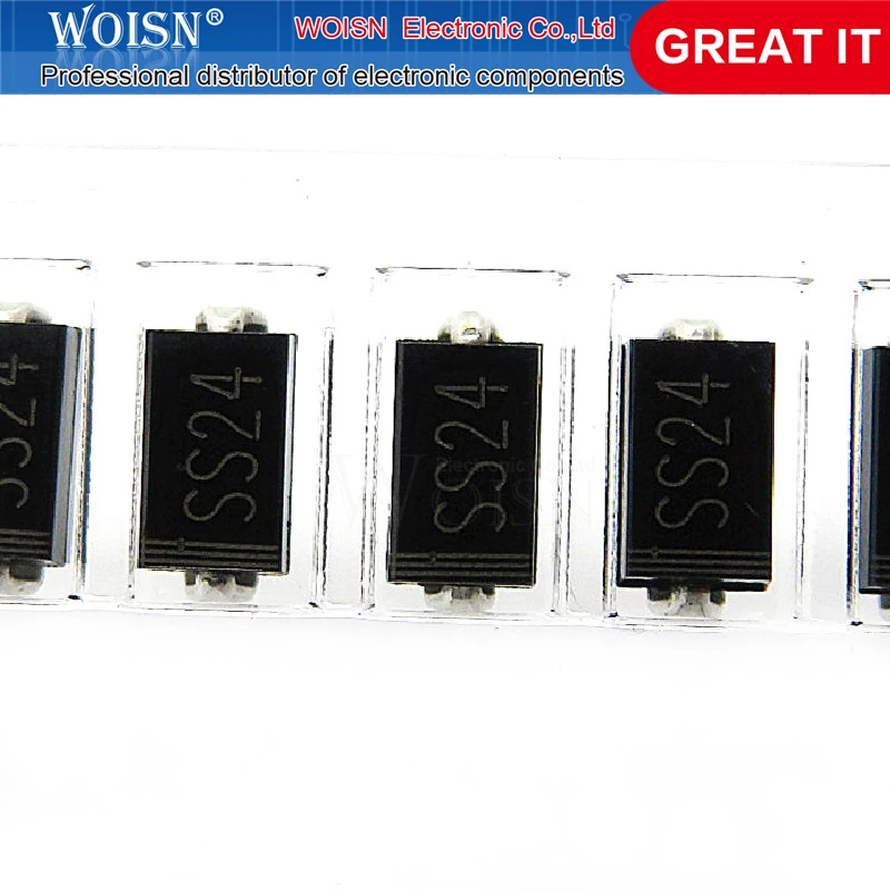 50 шт./лот диод Шоттки SS24 2A 40V SMA SR240 DO-214AC SMD в наличии | Электронные компоненты и