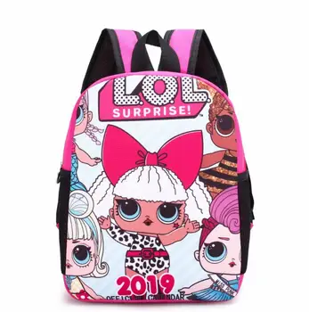 

New Cute LOL Surprise Dolls School Backpack Girl 2020 Student Double Cartoon Print Backpack Female Children's Backpack Gift