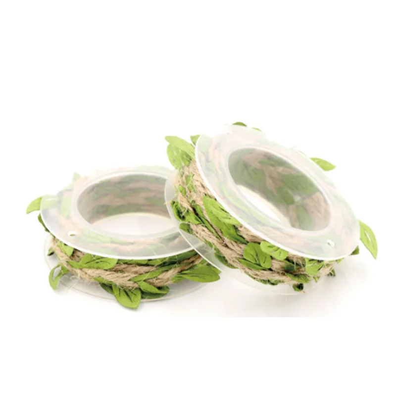 Декоративные шнуры с зелеными листьями 2 м/рулон|Украшения своими руками для