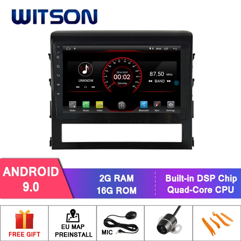 Discount WITSON 9" FULL HD TOUCH SCREEN Android 9.0 Octa-Core Car GPS Multimedia Navigation for TOYOTA LANDCRUISER 2016 Car DVD Player 0