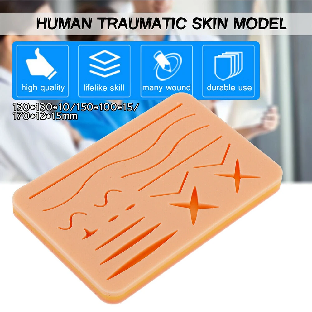 

Suturing Practice Pad Wound Doctor Human Skin Model Surgical Tool Simulated Training Accessories Teaching Science Silicone Nurse