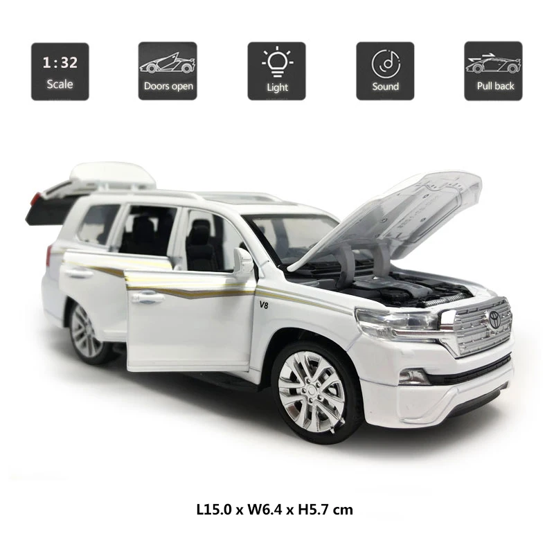 HOMMAT 1:32 весы Toyota Land Cruiser SUV сплав металлическая игрушка модели автомобилей Литье
