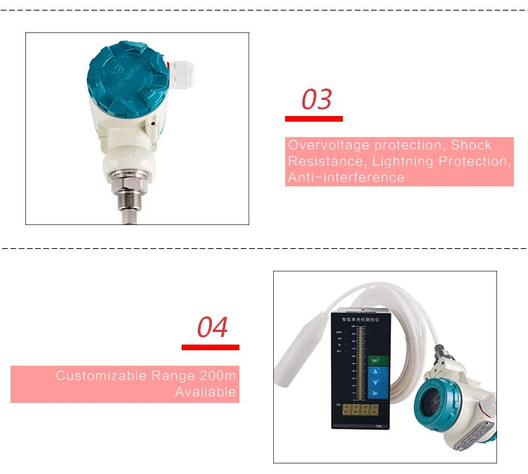 JIXUN PTFE зонд QDY60C Гидростатический Датчик уровня жидкости антикоррозионный Погружной Датчик уровня дизельного топлива