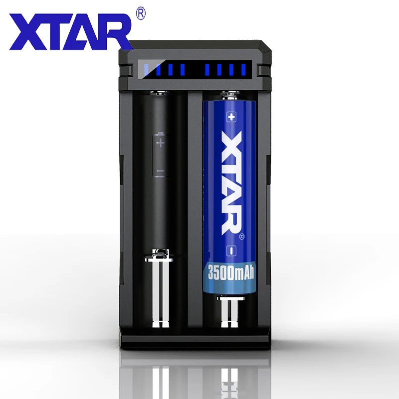 XTAR SC2 Батарея Зарядное устройство смарт быстрой зарядки с usb-портом, Зарядное устройство QC 3,0 быстрой зарядки литий-ионный аккумулятор Батарея 26650 25500 22650 21700 20700 18650 Зарядное устройство