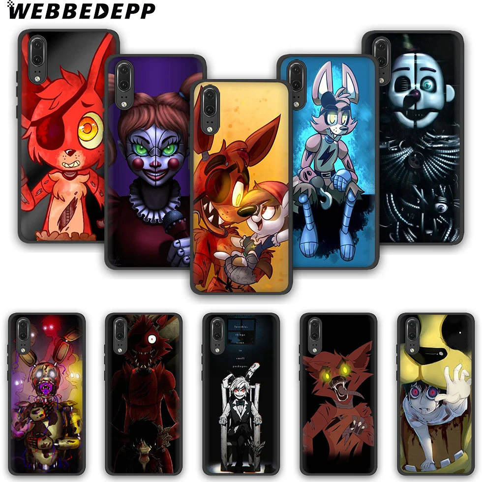 Модный мягкий чехол для телефона WEBBEDEPP Five Nights At Freddy Huawei P10 P20 P30 Lite Pro Y6 Y7 Prime 2018 Y9 2019 |