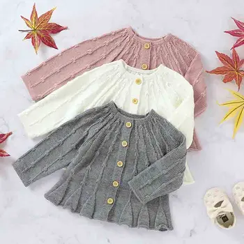 

Baby Sweater Girls Cardigan Cotton Flower Newborn Baby Girls Sweater Coat Knit Baby Clothes Toddler Baby Cardigan Jacket Coat