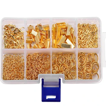 

800Pcs Jewelry Making Set Tools Open Jump Rings Lobster Clasps For DIY Bracelet Necklace Jewelry Making Kit Supplies Accessories