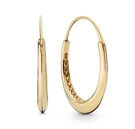 Оригинальная 925 пробы серебряная серьга, Золотая блестящая короткая серьга, обруч в форме сердца для женщин, свадебное ювелирное изделие