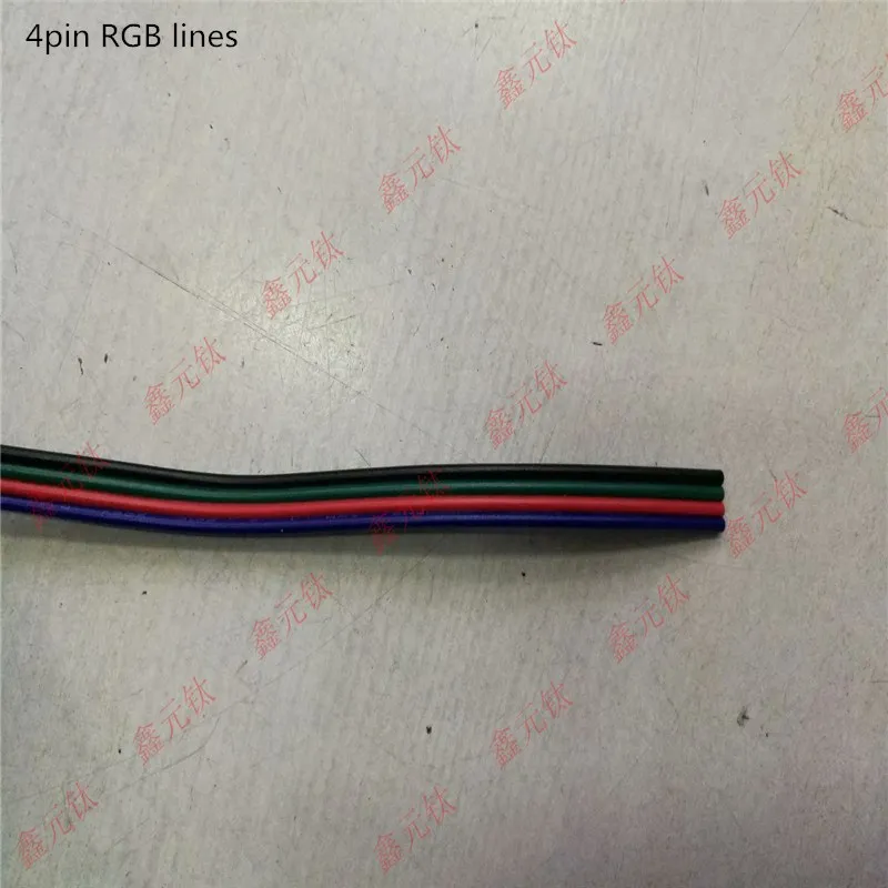 2pin красный и черный провод 4pin черный красный зеленый синий провод 5pin параллельная линия лампы полосы подключения - Цвет: 4pin 10meter