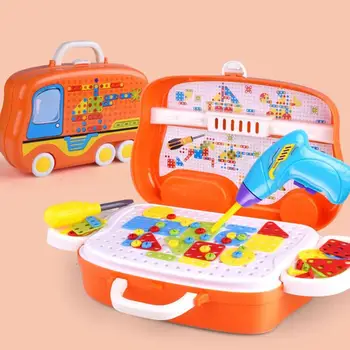 

DIY Creative Electric Drill Nut Disassembly Match Tool Assembled Blocks Model Sets Educational Toys For Children Kids Boys