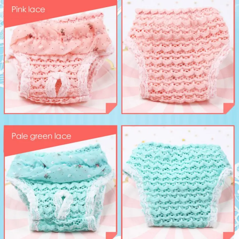 

Lace Dog Sanitary Pant Dog Diapers Pet Supplies Chiffon Princess Puppy Safety Shorts Dog Menstrual Panties