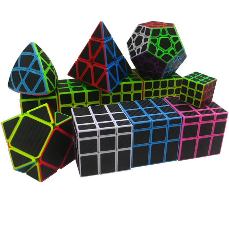 Zcube углеродное волокно 4x4x4 5x5x5 Пирамида 2x2Megaminx 3x3Megaminx перекос магический куб ультра-гладкая скоростная Головоломка Куб детские игрушки подарок
