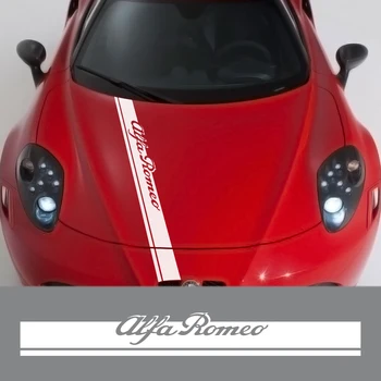 

For Alfa Romeo Tuning Car Accessories Car Hood Sticker Automobile DIY Graphical Sticker Vinyl Film Bonnet Decoration Strip Decal