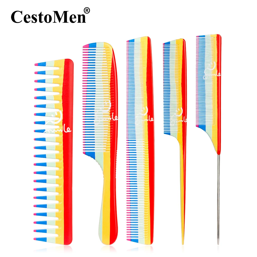 

CestoMen Professional Hairdressing Comb Wide Tooth Hair Cutting Dying Hair Brush Barber Tools Salon Accessaries For Hairdresser