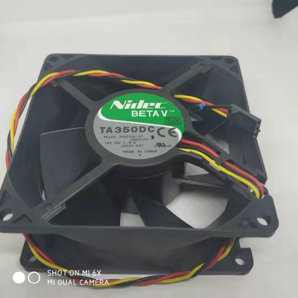 NIDEC 9238 12 В 1.8A TA350DC M35105-57 92*92*38 мм интеллектуальный вентилятор с контролем температуры