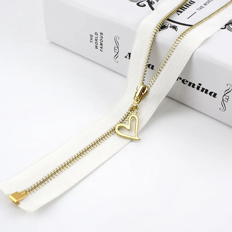 white 2/5 шт. 40/50/60/70 см 3# металлическая молния с открытым концом с золотыми зубьями для застежки-молнии для шить сумка кошелек пуховик, куртка, юбка, Костюмы доступа ZA035 - Цвет: white