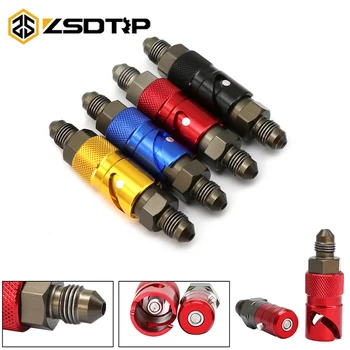 

ZSDTRP Motorcycle AN3 Aluminum Straight Brake Caliper Cover Universal Quick Release Fittings Fuel Adapter Oil Hose Connector