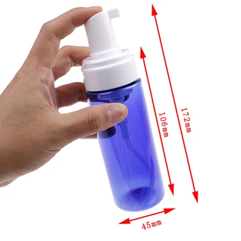 

150ML Clear Blue Foaming Bottle Liquid Soap Whipped Mousse Points Bottling Shampoo Lotion Shower Gel Foam Pump