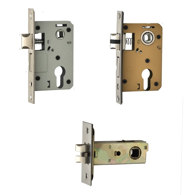High Security Door Lock Cylinder Body Home Single Tongue Mute Anti-Theft Lock Cylinder House Wooden Door Heavy Spring