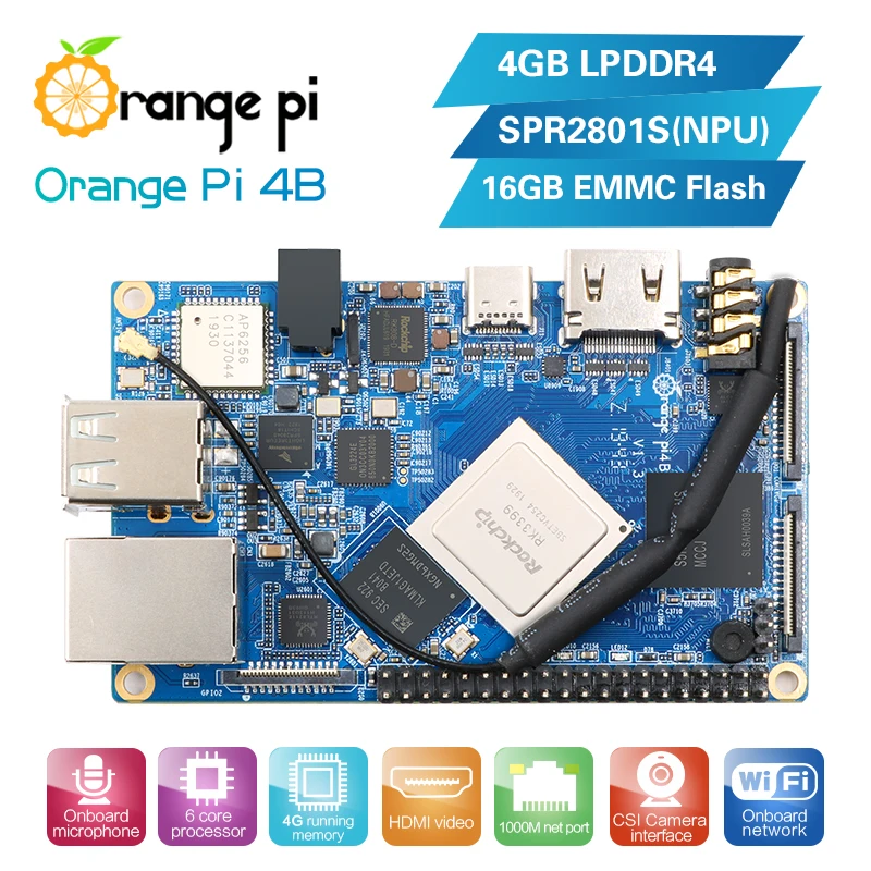 Тест образца Orange PI4B 4G16G одна плата цена со скидкой только за 1 шт. каждого